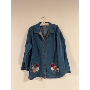 Vintage Embroidered Denim‎ jacket